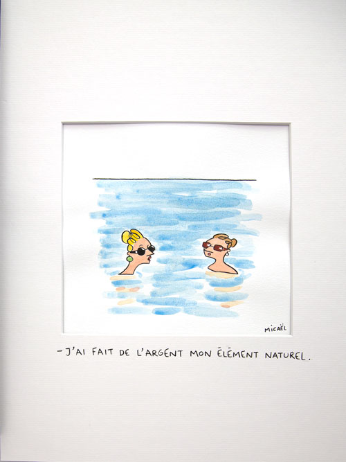 Élément naturel, Encre de Chine et aquarelle, 30 × 21 cm, 2013