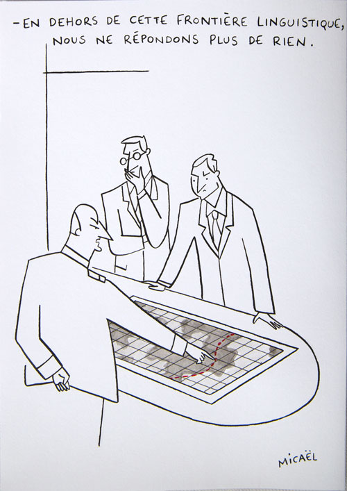Frontière, Encre de Chine, 30 × 21 cm, 2013