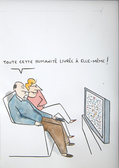 Humanité, Encre de Chine et aquarelle, 30 × 21 cm, 2013
