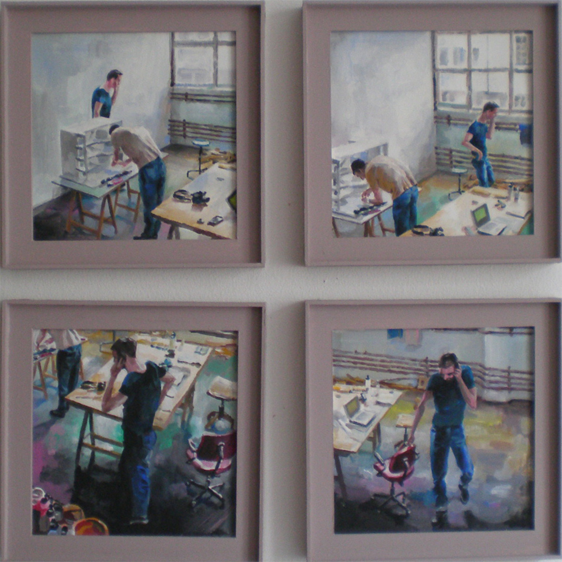 Le numéro des artistes, Gouaches sur carton, 185 × 185 cm, 2008
