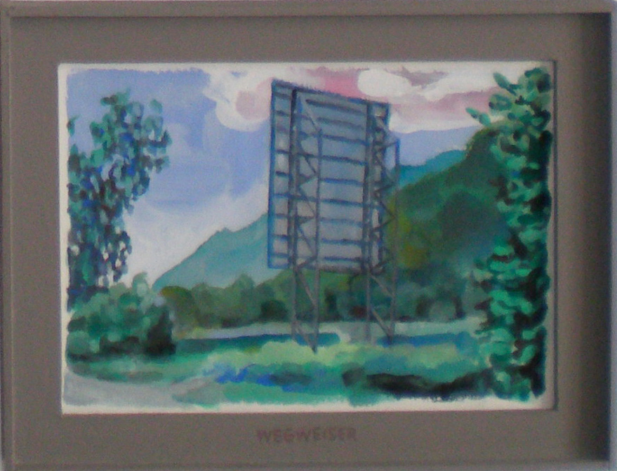 Wegweiser, Gouaches sur carton, 145 × 19 cm, 2009