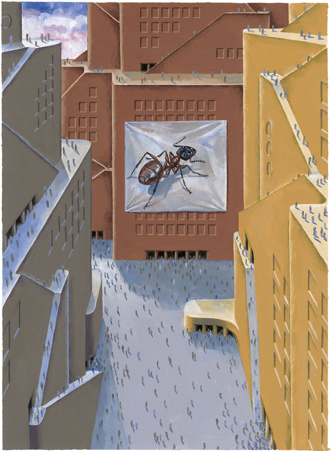 Citoyens, citoyennes, Gouache sur papier Canson, 38 × 30 cm, 2014