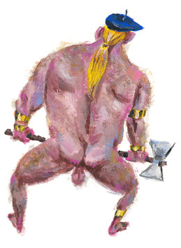 Coq, Gouache sur papier Canson, 30 × 21 cm, 2012