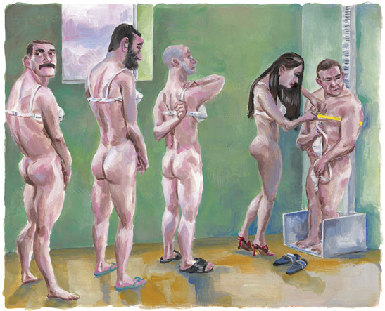 Le nouvel homme, Gouache sur papier Canson, 21 × 30 cm, 2012