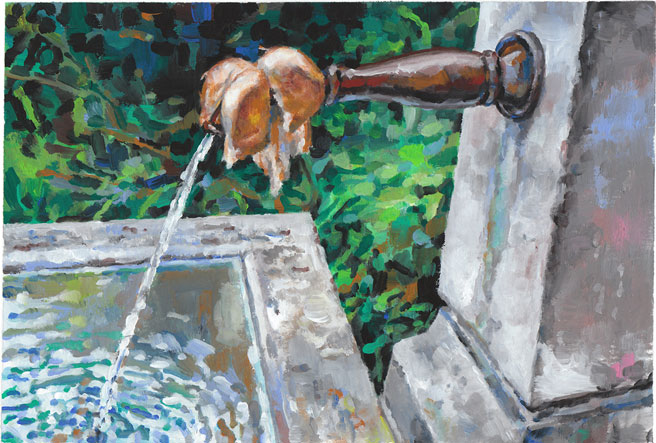Miche, Gouache sur papier Canson, 21 × 30 cm, 2013