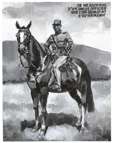 Officier, Gouache sur papier Canson, 30 × 21 cm, 2013