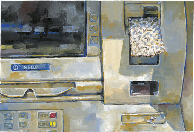 Pain croustillant, Gouache sur papier Canson, 21 × 30 cm, 2013