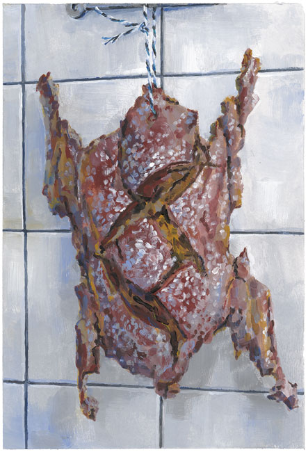 Pain au seigle, Gouache sur papier Canson, 30 × 21 cm, 2013