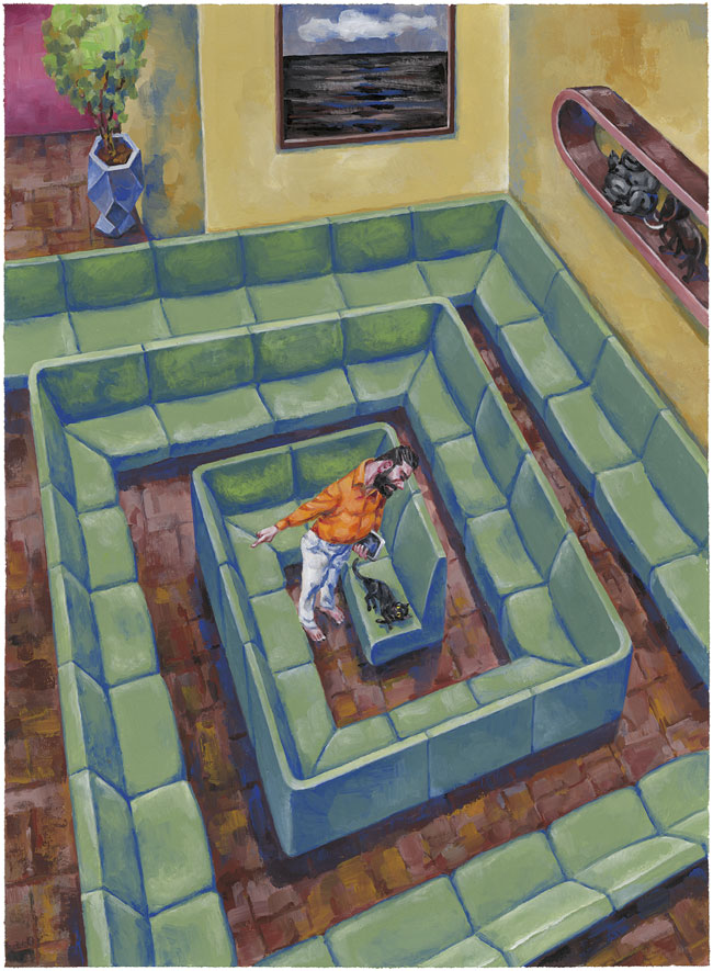 Place réservée, Gouache sur papier Canson, 38 × 30 cm, 2013