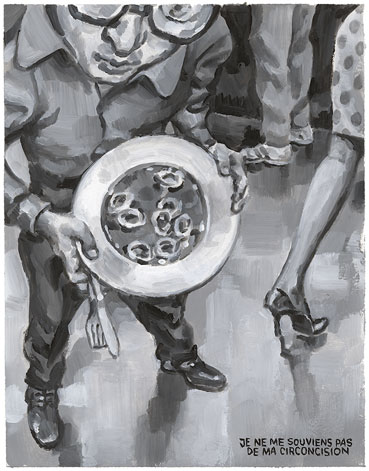 Prépuces, Gouache sur papier Canson, 30 × 21 cm, 2015