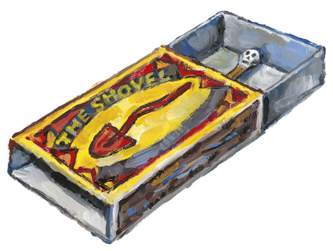 S'éteindre, Gouache sur papier Canson, 21 × 30 cm, 2014