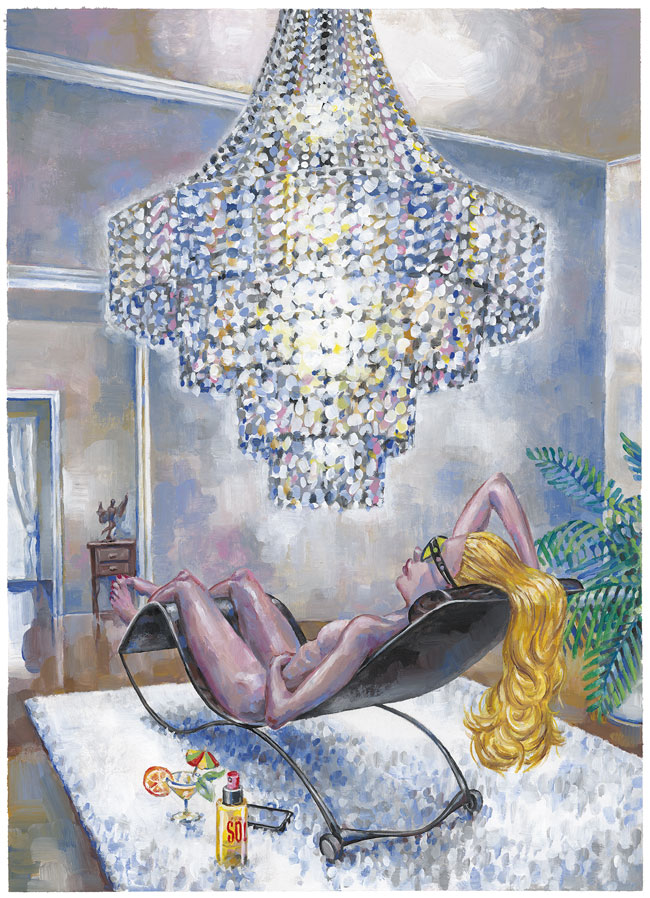 Solarium, Gouache sur papier Canson, 38 × 30 cm, 2014