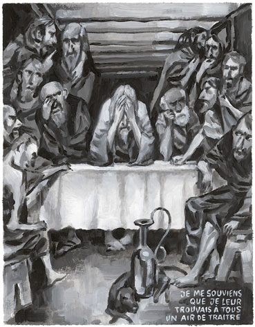 Traître, Gouache sur papier Canson, 30 × 21 cm, 2013