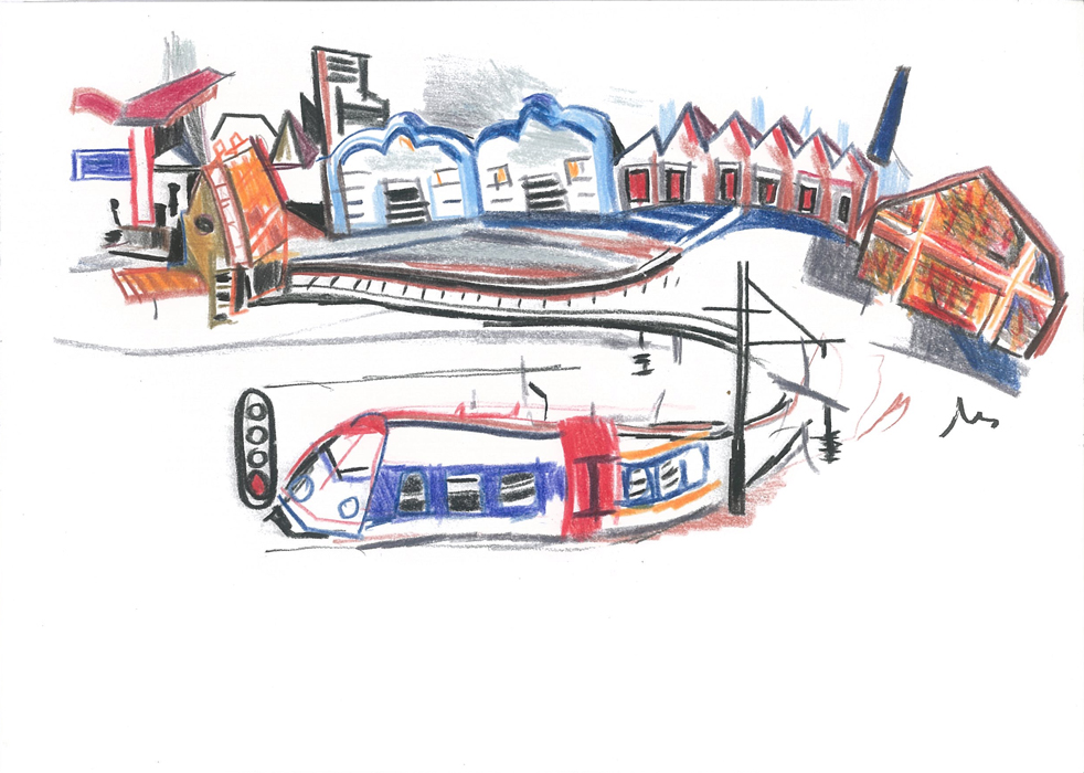 Sans titre, Crayons couleur sur papier, 15x21cm, 2001
