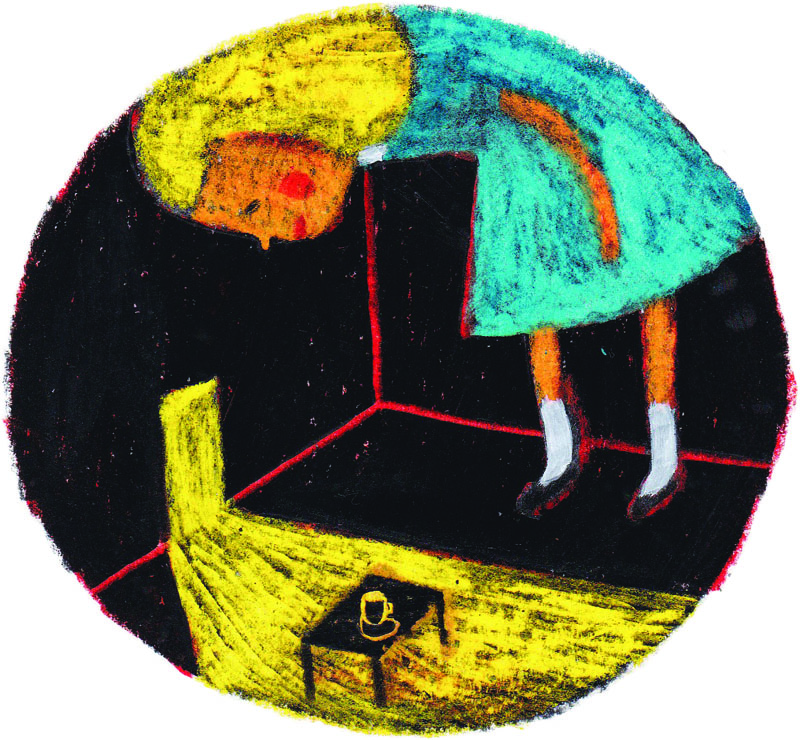 Héros, Alice, Craie grasse sur Canson, 21 × 15 cm, 2017