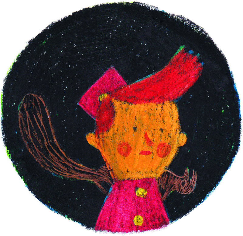Héros, Spirou et Spip, Craie grasse sur Canson, 21 × 15 cm, 2017