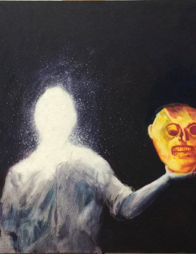 Image d'une oeuvre à la craie grasse sur carton de l'artiste espagnole Paz Boïra qui expose à la galerie RichterBuxtorf en septembre-octobre 2018