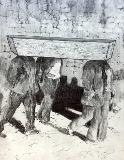 Image d'une oeuvre au crayon sur papier de l'artiste espagnole Paz Boïra qui expose à la galerie RichterBuxtorf en septembre-octobre 2018