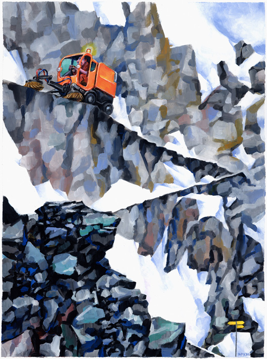 Randonnée, Gouache sur papier, 38 × 30 cm, 2015