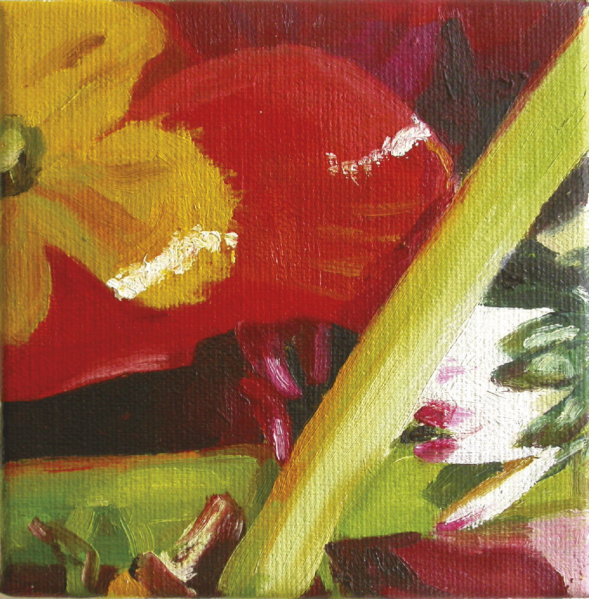 Frühling 2, Huile sur toile, 18 × 18 cm, 2001