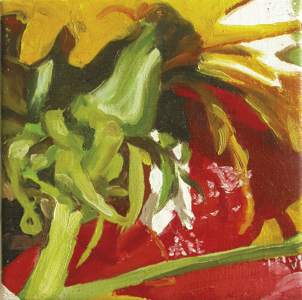 Frühling 3, Huile sur toile, 18 × 18 cm, 2001