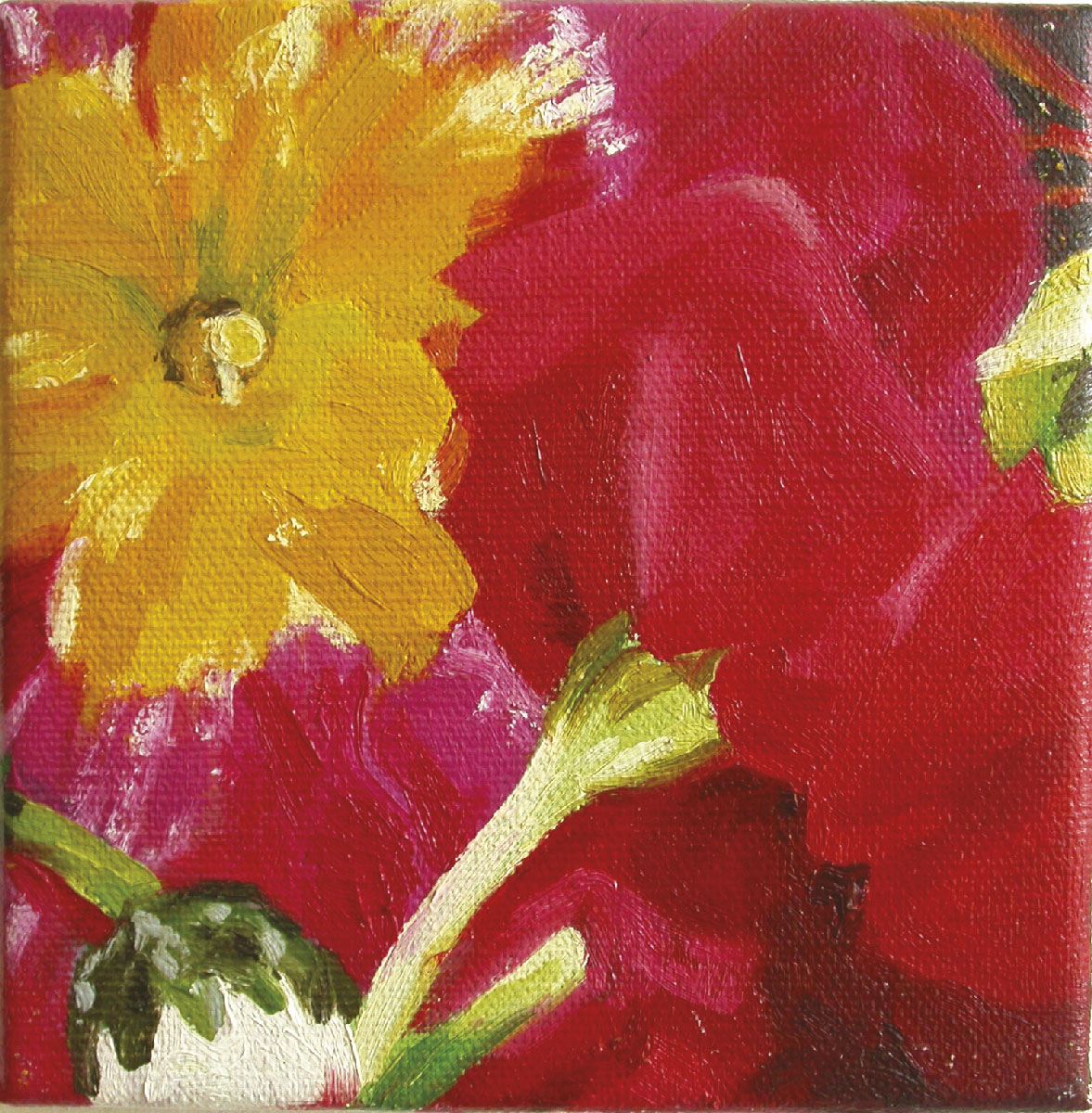 Frühling 4, Huile sur toile, 18 × 18 cm, 2001