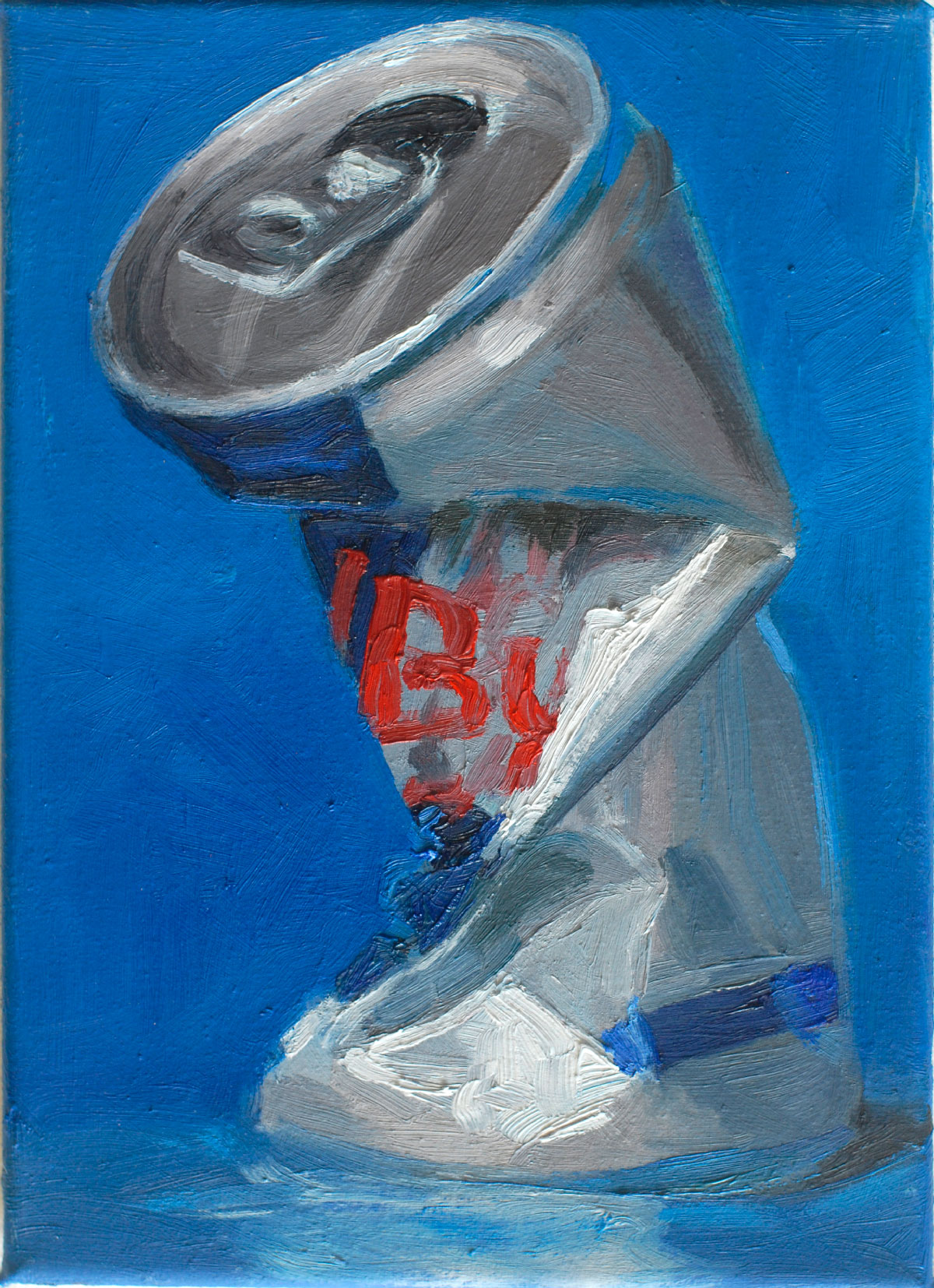 Fundstück, blau 3, Huile sur toile, 25 × 18 cm, 2009
