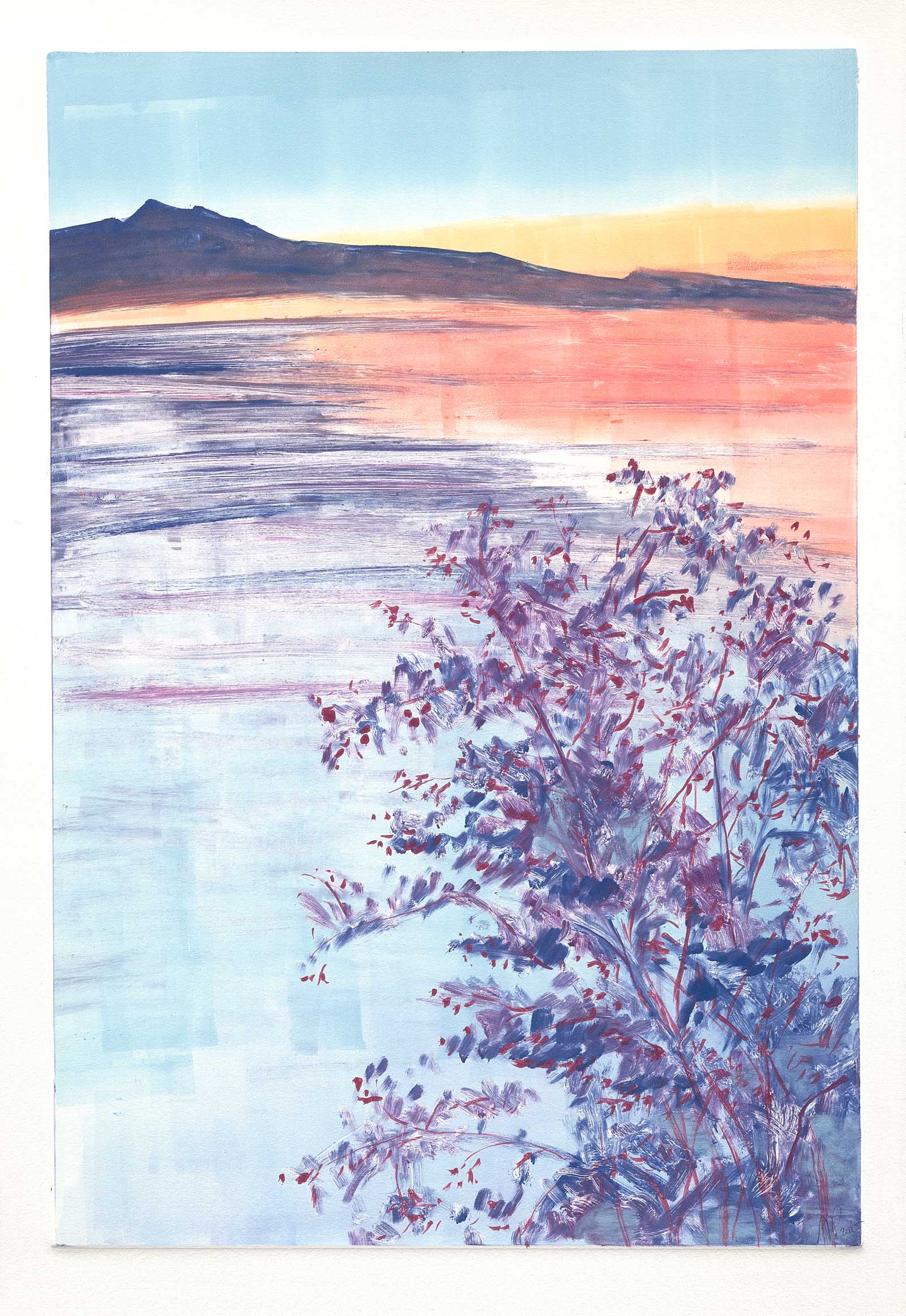 Crépuscule, Monotype 54 × 37 cm, 2025